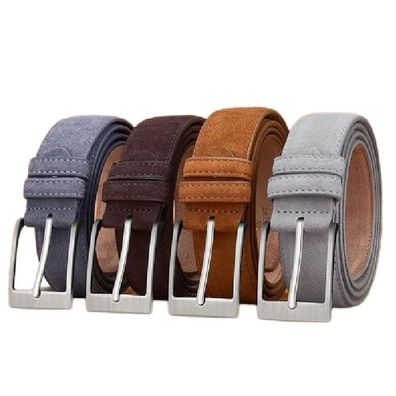 Wildleder Rindsleder Gürtel Unisex kariert Jeans Dorn Schnelle Luxus Klassik