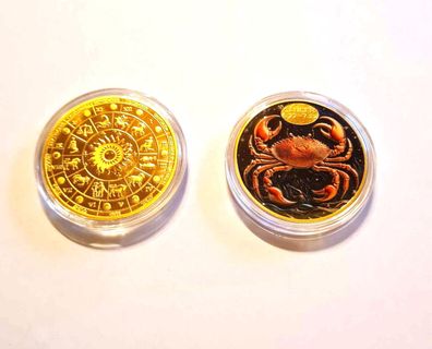 Schöne Sternzeichen Krebs/ Sternzeichen Medaille/vergoldet (SM2502261)