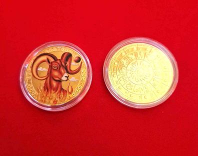 Widder Sternzeichen / Widder Medaille/vergoldet (SM2502261)