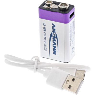 Ansmann 1315-0005 Li-Ion Akku 9V E-Block Typ 400