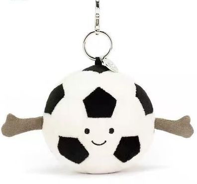 Jellycat Fußball Plüschtier Schlüsselanhänger Kuscheltier Anhänger Spielzeug Bag