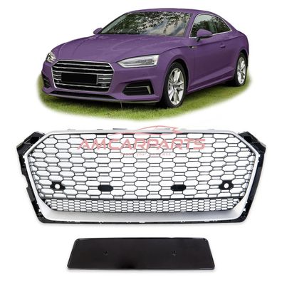 Upgrade "Plus" Sportgrill / Kühlergrill für Audi A5 F5 Vor-Facelift 16-20 Hochglanz