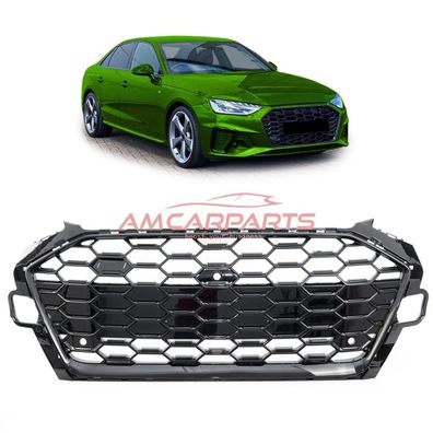 Upgrade Sportgrill / Kühlergrill für Audi A4 B9 8W Facelift 19-23 Hochglanz Schwarz