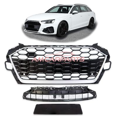 Upgrade Sportgrill / Kühlergrill für Audi A4 B9 8W Facelift 20-24 Hochglanz Schwarz