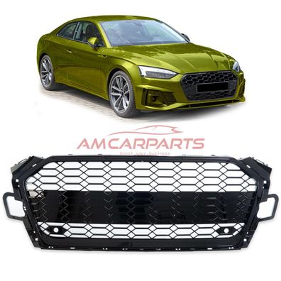 Upgrade Sportgrill / Kühlergrill für Audi A5 F5 Facelift 20-24 Hochglanz Schwarz in