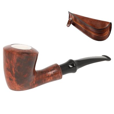 Angelo Pfeife Meerschaumeinsatz, dunkel, leicht gebogen