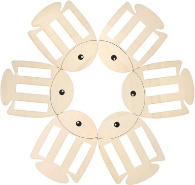 Fädelfisch aus Holz, 6er Set