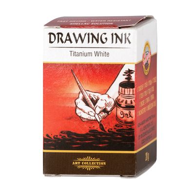 KOH Profi- Künstlerzeichentusche - Titanium White - 20g