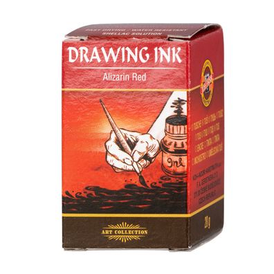 KOH Profi- Künstlerzeichentusche - Alizarin Red - 20g