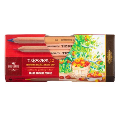 KOH Buntstifte Natur Triocolor Jumbo Künstlerfarbstifte 12er