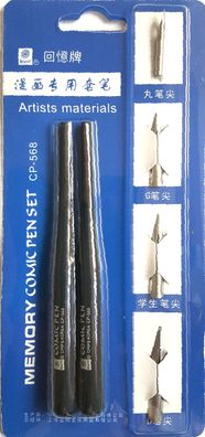 CMI Schriftfederhalter Kalligrafie Set 2 + 4 Zeichenfedern