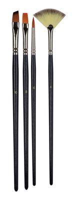 CMI Pinsel- Set 4er Synthetikhaar/ Nylon