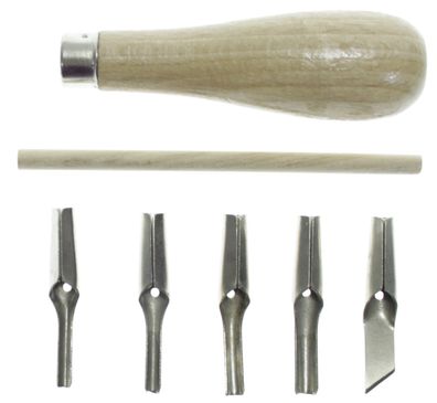 CMI Linolschnitt Set - Linolbesteck 7 teilig