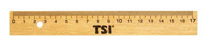 TSI Lineal - Holz 17 cm Skala , mit Metallkante