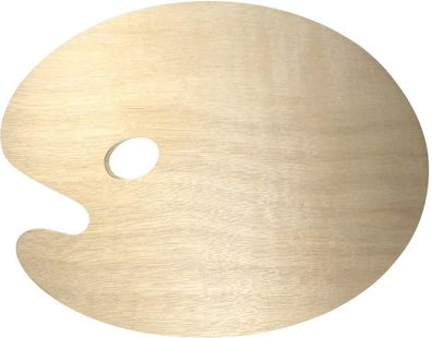 CMI Mischpalette Holz Oval 40 x 30 cm / 5 mm Griffloch