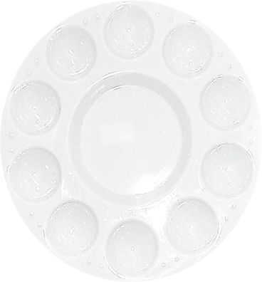 CMI Mischpalette Kunststoff Rund Pinselhalter 11 Mischmulden