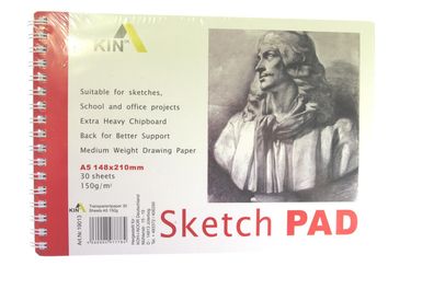 CMI Sketchblock A5 - Querformat Spiralbindung 150 g/m² 30 Bl