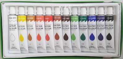 CMI Aquarellfarben 12er Set 12 x 12 ml / Tube