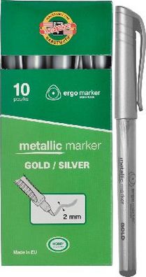 KOH Marker Metallic Spitze 2 mm wasserfest Silber