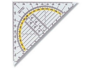 KOH Geo- Dreieck 45° 14 cm Lineal u Winkelmesser