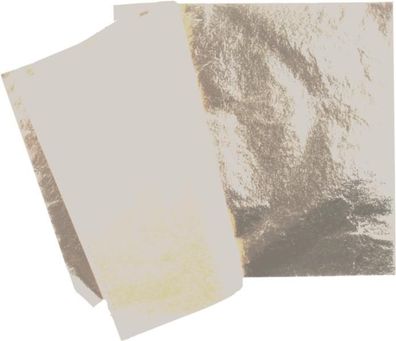 CMI Schlagmetall Metall-Folie " Silber " 25 Blatt - 14x14 cm