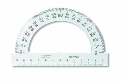 KOH Winkelmesser Plast 180° D = 12,5 cm Transparent