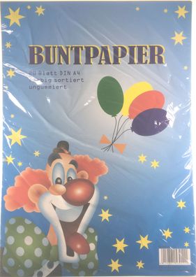 UHL Buntpapier A4 - 20 Blatt ungummiert , farblich sortiert