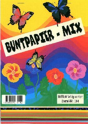 UHL Buntpapier- Mix A4 10 Bl ungummiert , farblich sortiert