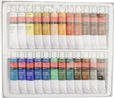 CMI Ölmalfarben 24er Set - 24 x 12 ml / Tuben