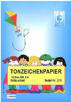 UHL Tonzeichenpapier A4 120 g/m² - 10 Bl farbig kopfgeheftet
