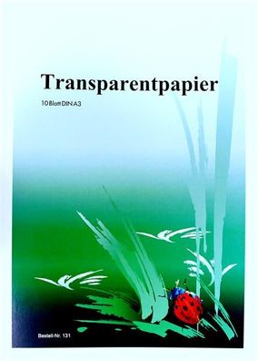 UHL Transparentpapier A3 Einlegemappe 10 Blatt , 70 g