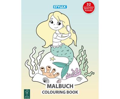 Stylex Malbuch-Sortiment 16-teilig, 21 x 29 cm, 32 Seiten sortiert