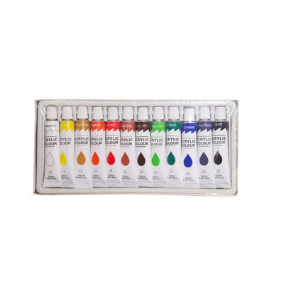 CMI Acrylfarben 12er Set - 12 ml / Tuben