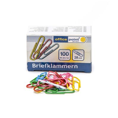 MAG-O Büroklammern 28 mm farbig 100