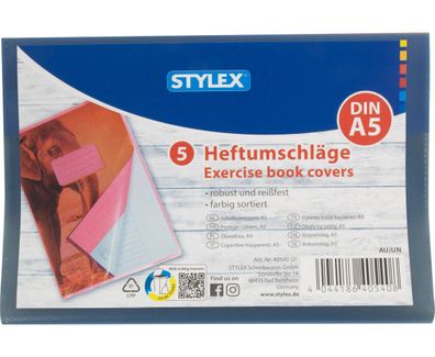 STY Heftumschläge A5 transparent sortiert 5er