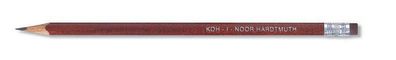 KOH Bleistifte Gradation HB mit Radiergummi braun ergo 36er