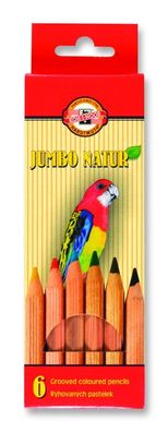 KOH Buntstifte Schule Natur Jumbo 6er
