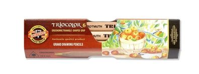 KOH Buntstifte Natur Triocolor Jumbo Künstlerfarbstifte 6er