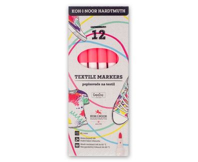KOH Textilmarker 2,0 mm Rundspitze / Pink - Fluorezierend