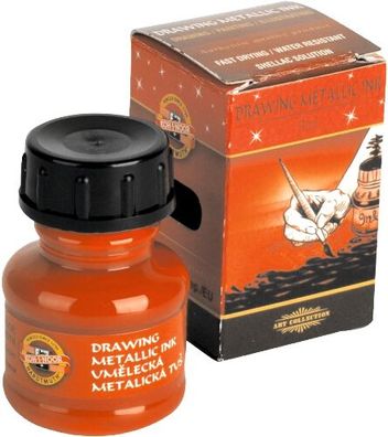 KOH Künstlerzeichentusche Metallic 20g red
