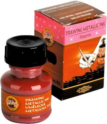 KOH Künstlerzeichentusche Metallic 20g magenta