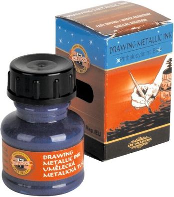 KOH Künstlerzeichentusche Metallic 20g phthalocyanin blue
