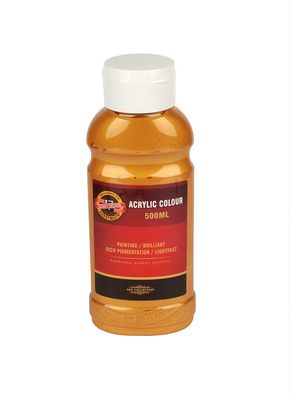 KOH Acrylfarbe 500 ml Flasche dark gold