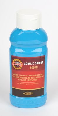 KOH Acrylfarbe 500 ml Flasche blue green