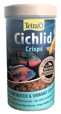 Tetra Cichlid Crisps 500ml Futter Granulat für Cichliden Barsche