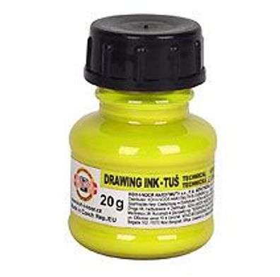KOH Zeichentusche farbig fluoreszierend 20g gelb