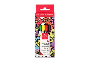 KOH Fasermaler Teenage 2 mm Spitze 6er Papp-Etui