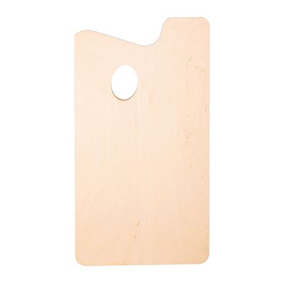 KOH Mischpalette Holz Eckig 39,5 x 21,0 cm / 3 mm Griffloch