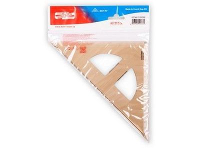 KOH Dreieck Plast 45° 16 cm Lineal transparent Braun