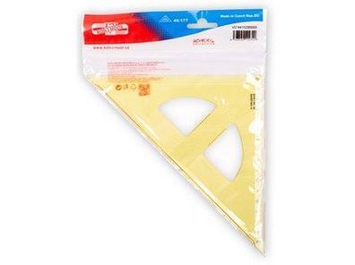 KOH Dreieck Plast 45° 16 cm Lineal transparent Gelb